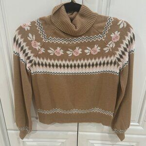 Janie and Jack Floral & Argyle Sweater
